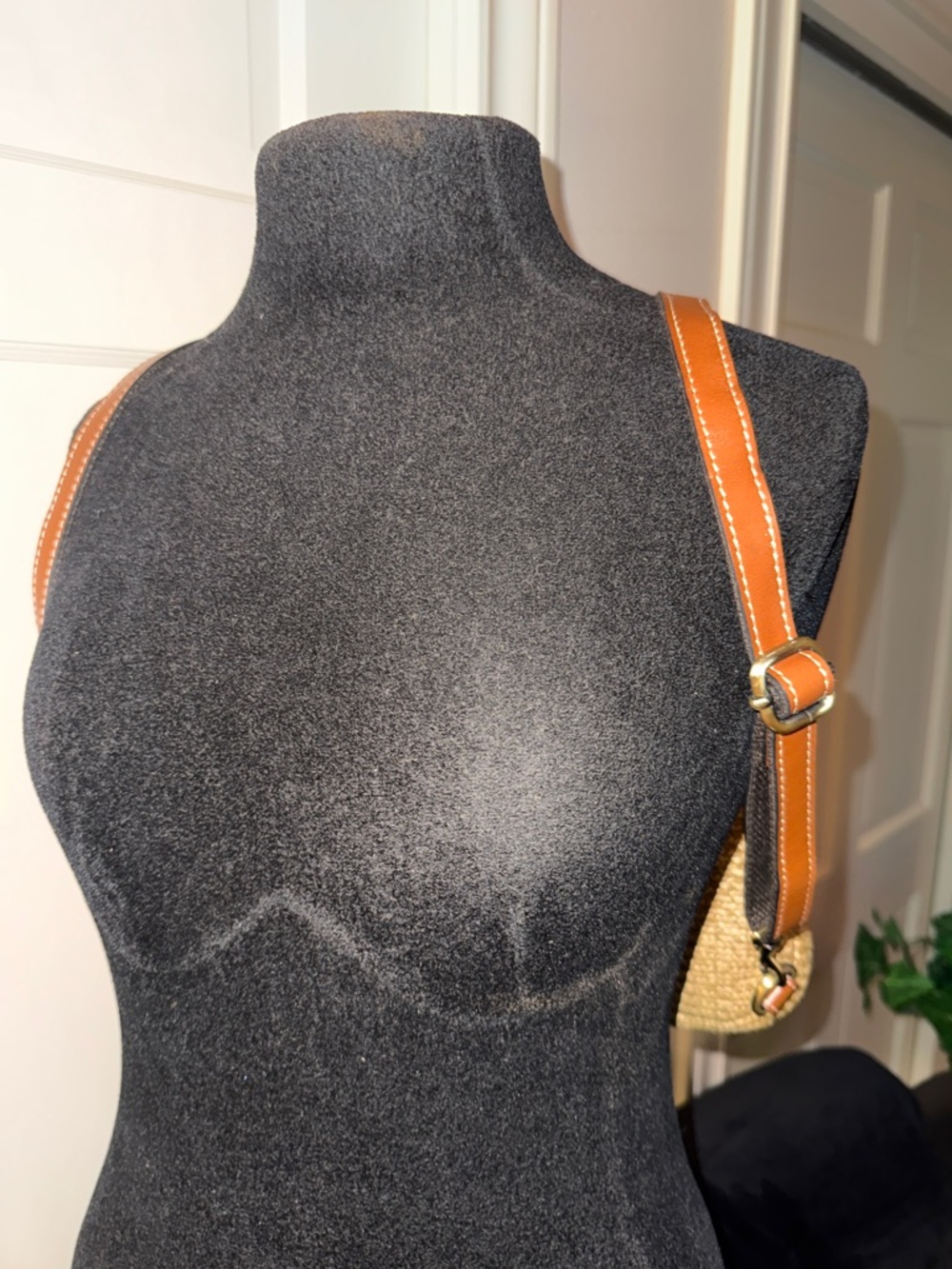 Patricia Nash Woven Straw Converter Backpack to Crossbody Bag Leather Trim - Picture 5 of 15